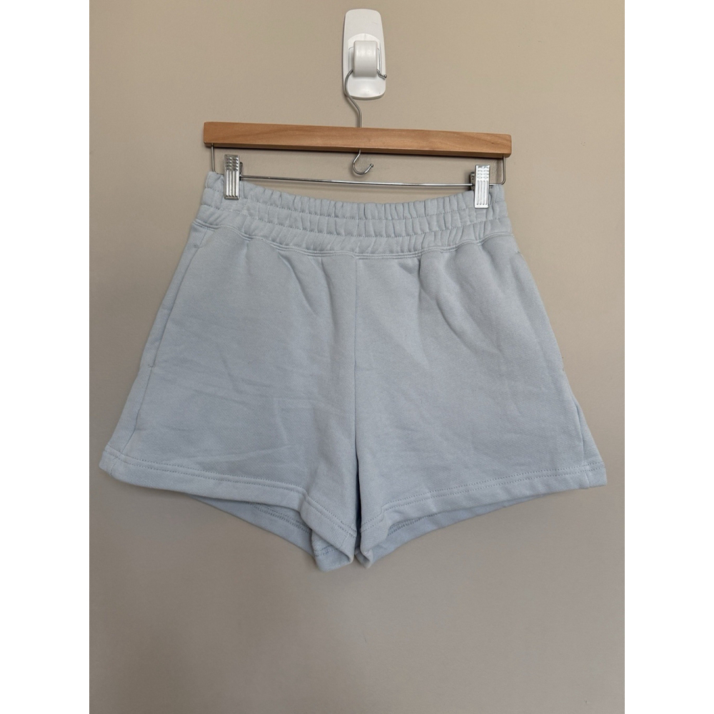 Le' AL.X High Rise Sweat Shorts‎ Big Back Pockets Sky Blue Size Small New Read